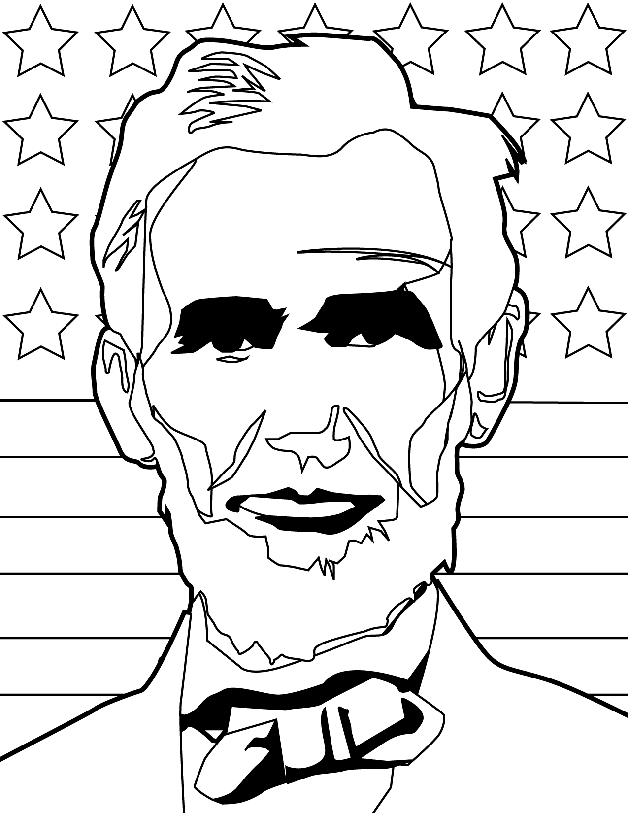 1275x1650 Abraham Lincoln Coloring Page Paginonebiz Abraham Lincoln Coloring