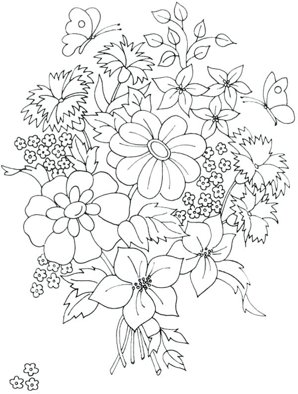 600x793 Pretty Flowers Coloring Pages Vanda