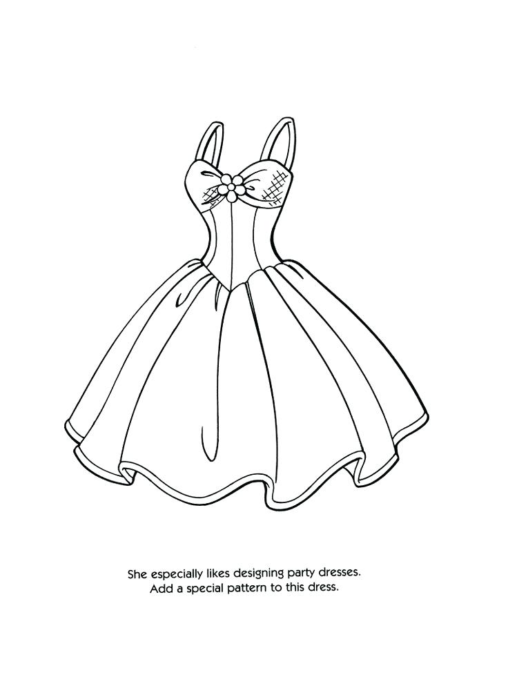 Coloring Pages Dresses Impair.co 736x981 Coloring Pages Dresses Impair.co