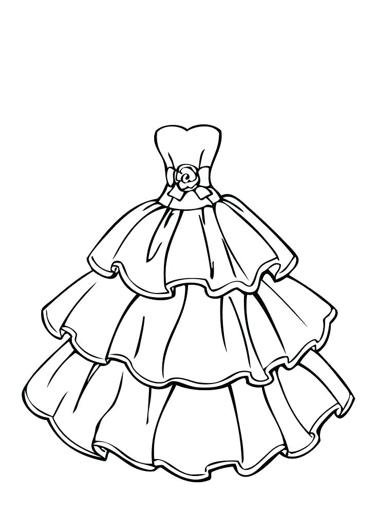 Pretty Dresses Coloring Pages at GetColorings.com | Free printable ...