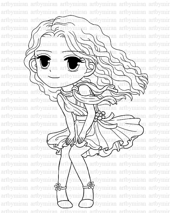 Digi Stamp Sweet Amp Sassy4 Pretty Girl Coloring Page 570x713 Digi Stamp Sweet Amp Sassy4 Pretty Girl Coloring Page