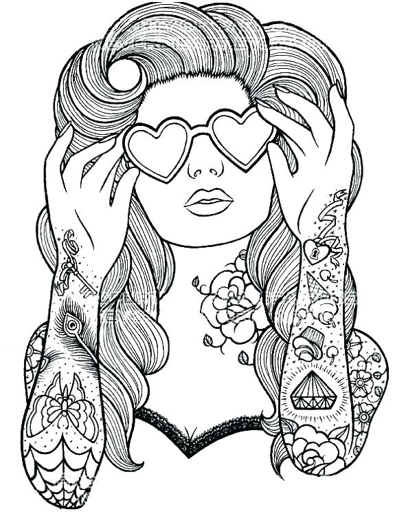 Free Girl Coloring Pages Impair.co 575x763 Free Girl Coloring Pages Impair.co
