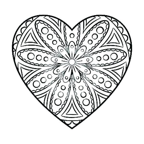 Pretty Heart Coloring Pages at GetColorings.com | Free printable ...