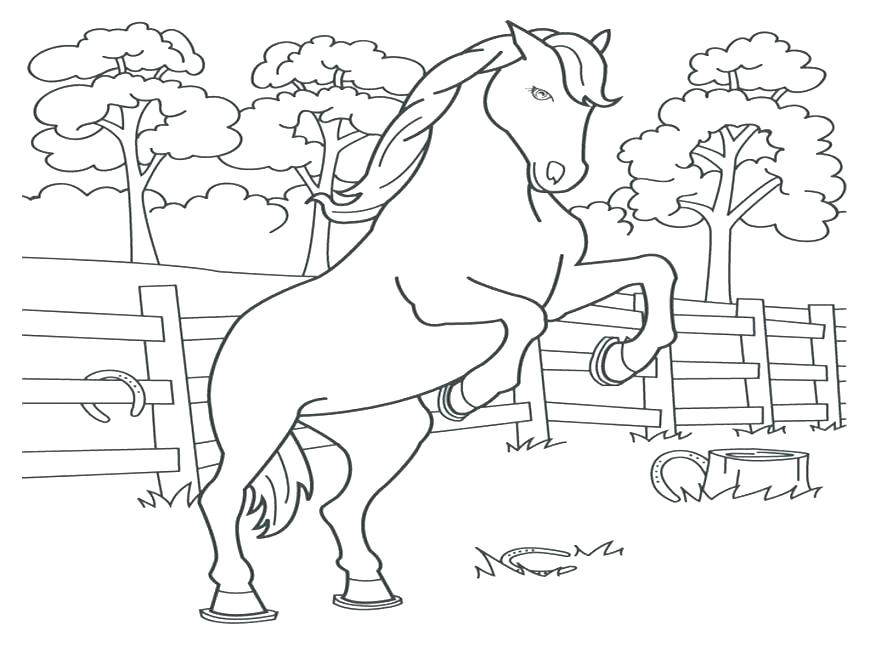 Pretty Horse Printable Coloring Pages Kids Jumping Perfect 870x653 Pretty Horse Printable Coloring Pages Kids Jumping Perfect