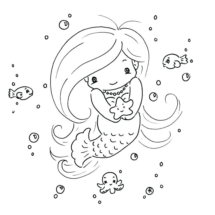 736x735 Cute Mermaid Coloring Pages Pin Page 2 Baby Colouring Coloring
