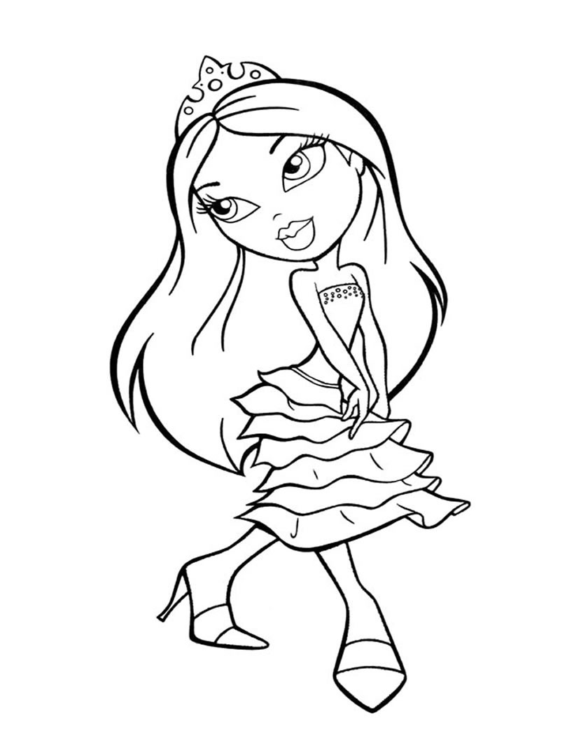 820x1060 Princess Bratz Coloring Pages