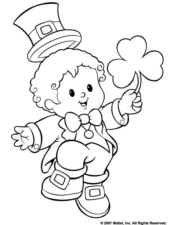 574x764 Free St. Paddy's Day Coloring Pages From Fisher Price