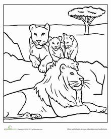 220x276 Lion Pride Coloring Page