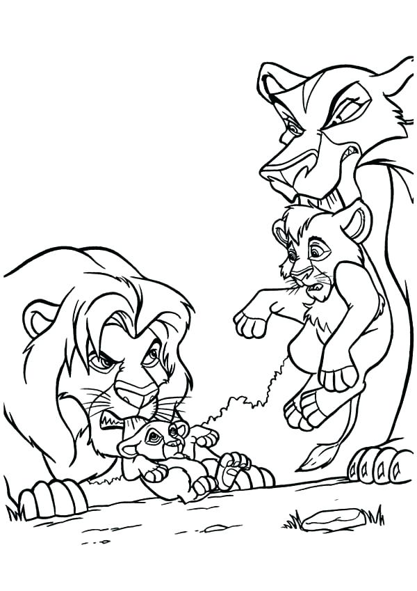 600x849 Simba Coloring Page Coloring Page Protecting S Pride Coloring