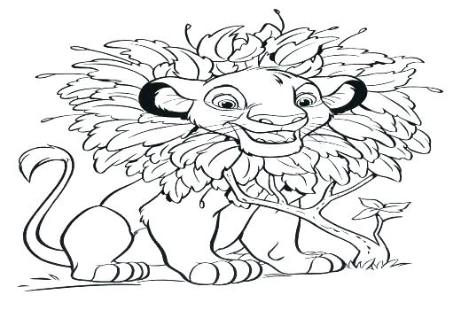520x350 Simba Coloring Page The Lion King Of The Coloring Pages Lion