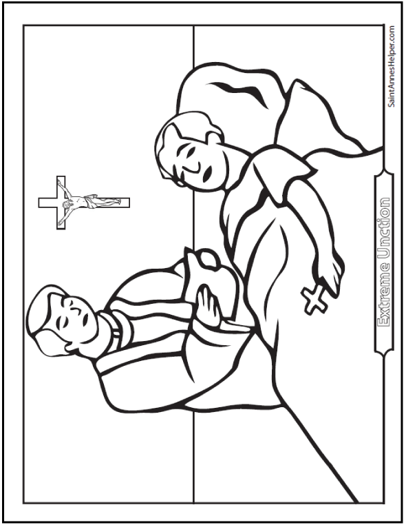 Extreme Unction Coloring Page 590x762 Extreme Unction Coloring Page