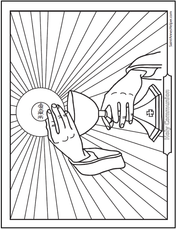 Holy Communion Coloring Page 590x762 Holy Communion Coloring Page