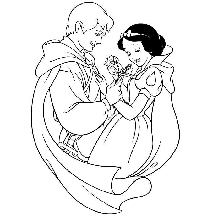 659x687 Snow White And Prince Charming Coloring Pages Coloring Pages