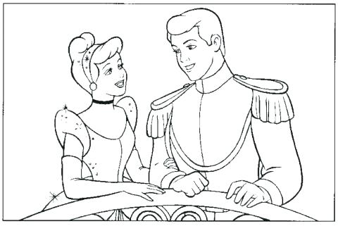 480x321 Cinderella And Prince Charming Coloring Pages