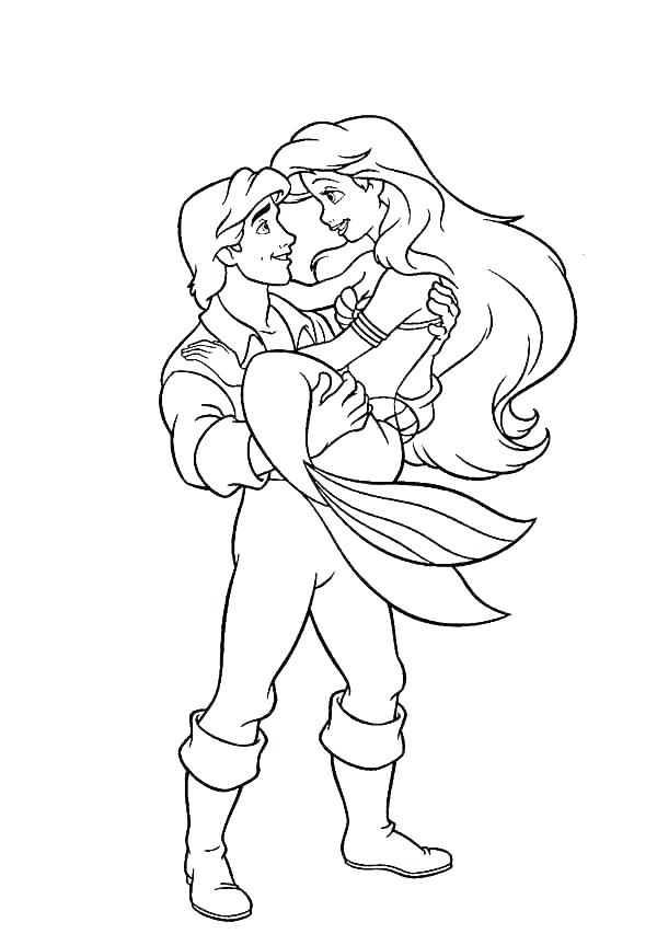 600x853 Prince Eric Coloring Pages Prince Eric Little Mermaid Coloring