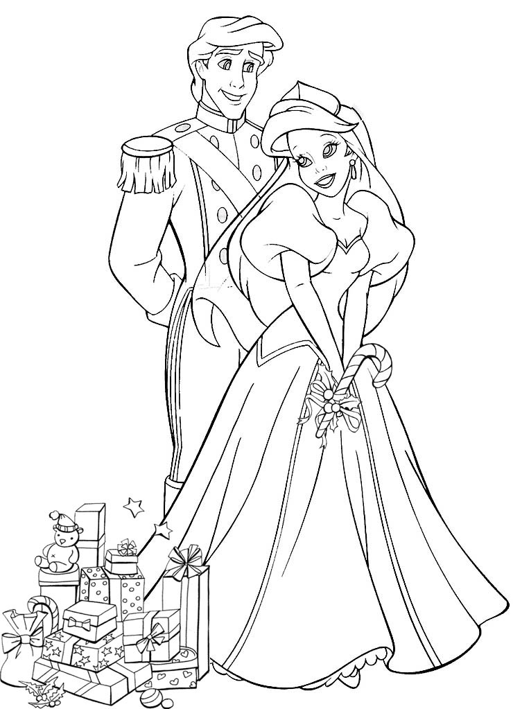 740x1023 Coloring Pages Of Princesses Awesome Princess Ariel And Prince