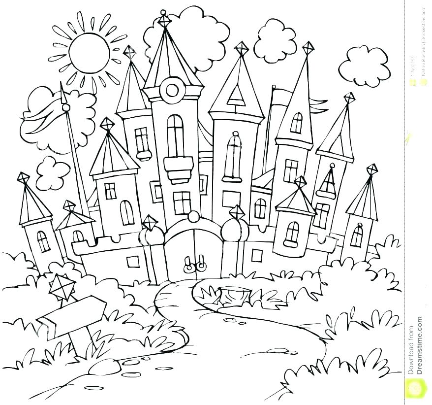 878x822 Princess Aurora Coloring Page Princess Castle Coloring Pages
