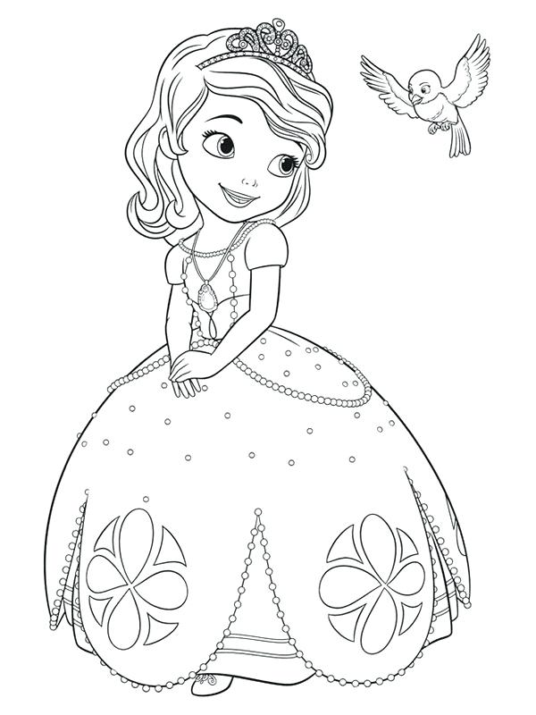600x800 Beautiful Princess The First Coloring Page Princess Sofia