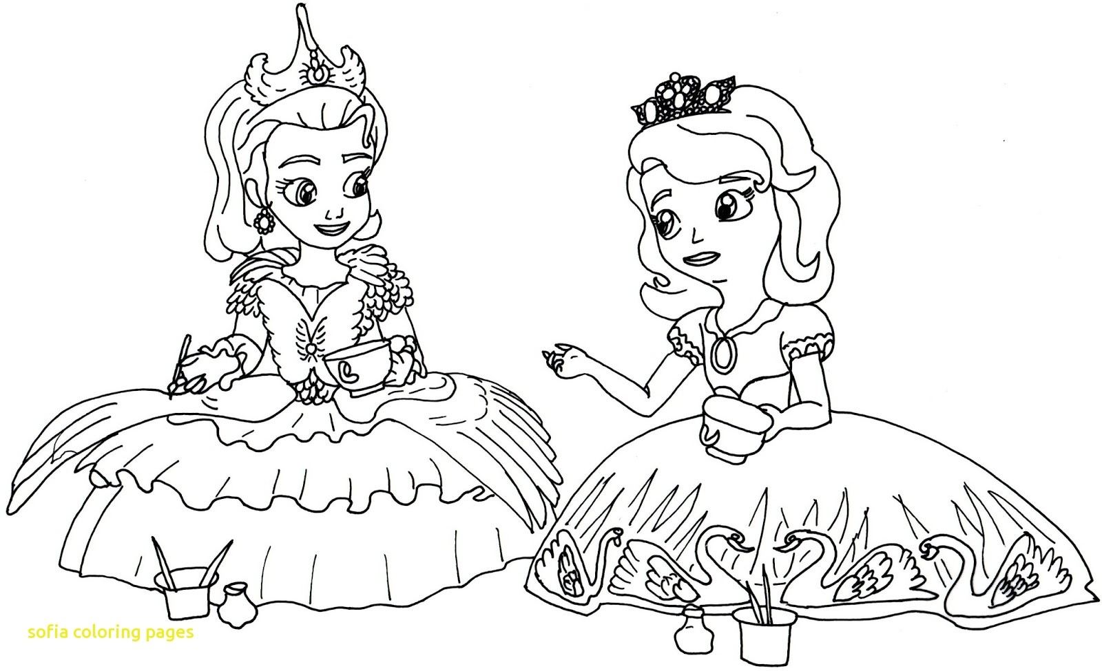 1600x975 Cool Sofia The First Coloring Pages Printable