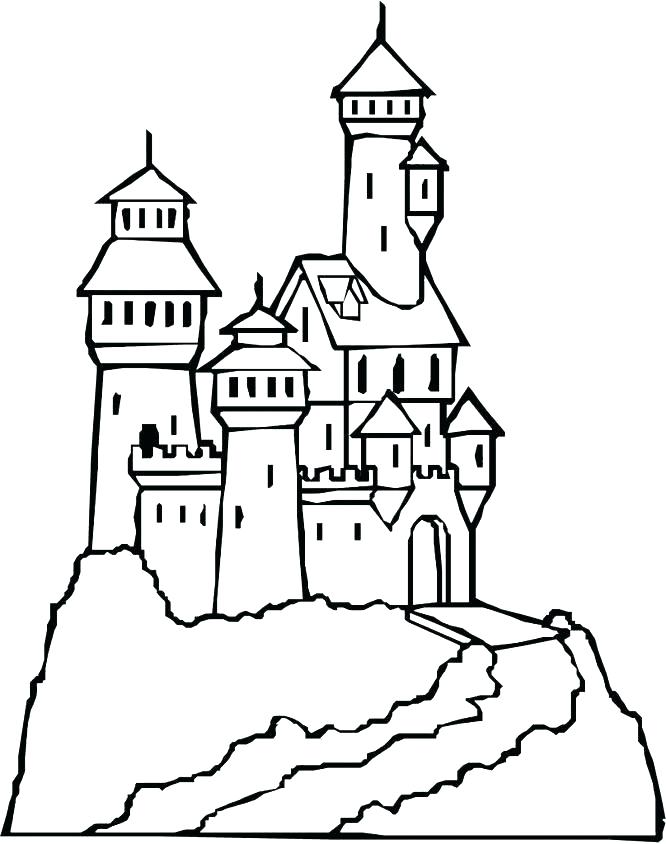 666x844 Castle Coloring Pages Castle Colouring Pages A Magical Castle