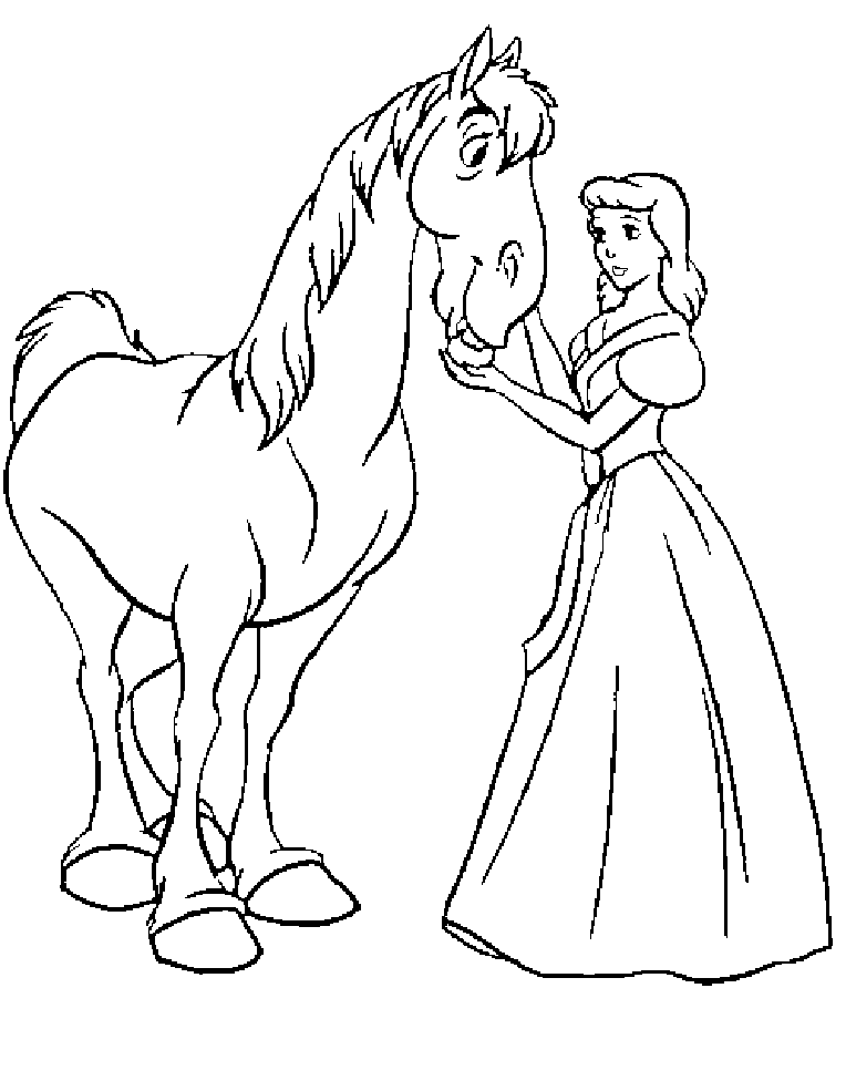 764x985 Disney Princess And Horse Coloring Page Disney