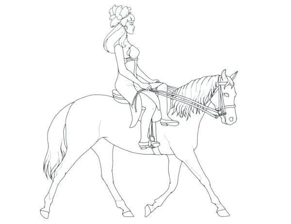 600x461 Princess Horse Coloring Pages With Page Animal