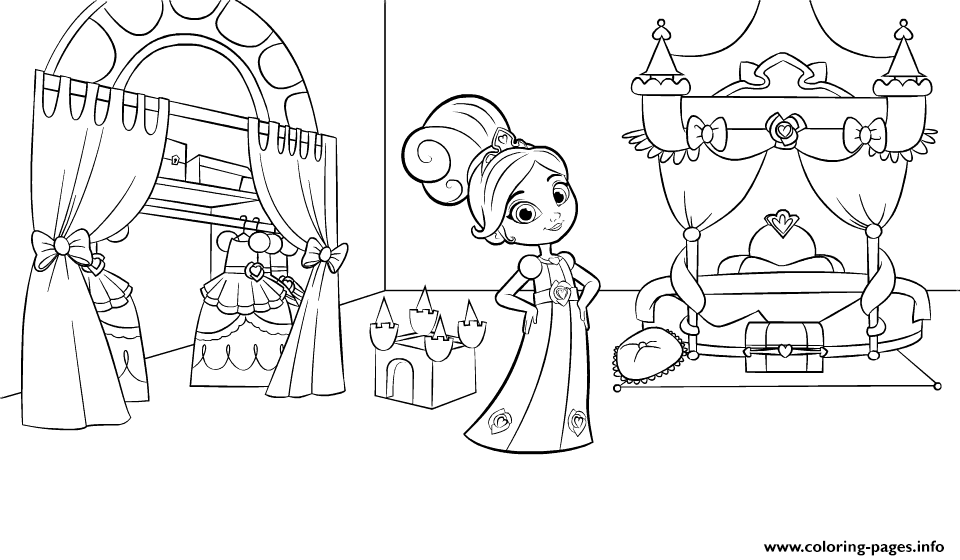 960x560 Nella The Princess Knight In Bedroom Coloring Pages Printable