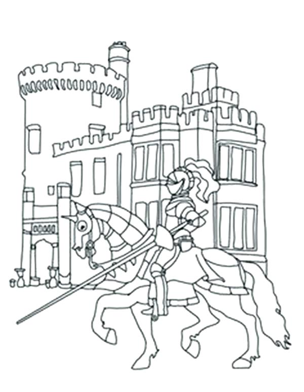 600x773 Castle And Princess Coloring Pages Castle Coloring Pages Knights