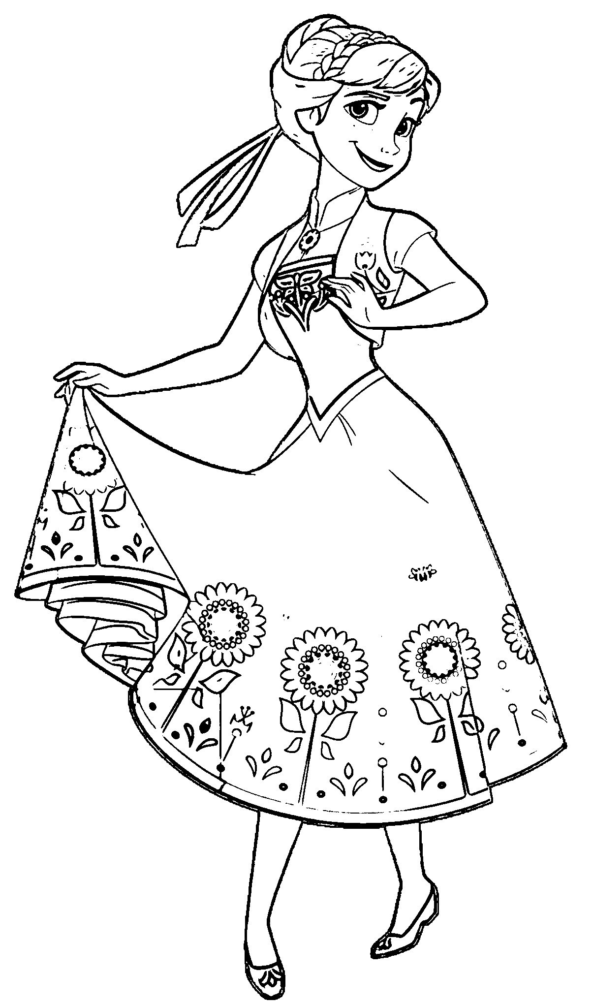 1203x2040 Elsa And Anna Coloring Pages Best Frozen Inside