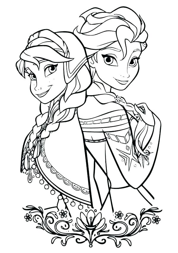 600x853 Frozen Elsa And Anna Coloring Pages And Coloring Pages Printable