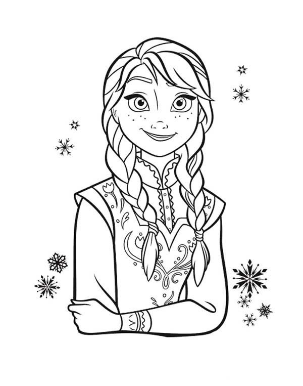 600x763 Princess Anna Frozen Coloring Page