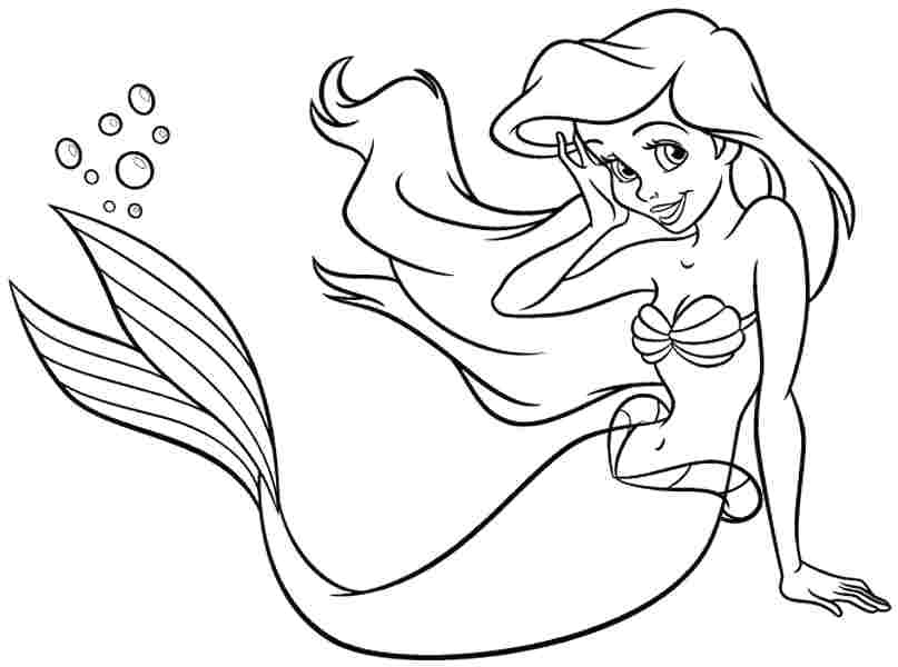 Disney Princess Ariel Coloring Pages 807x600 Disney Princess Ariel Coloring Pages