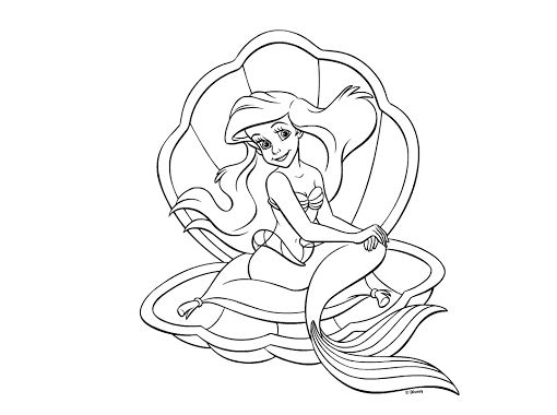 Princess Ariel Coloring Pages Drawing Board Weekly 510x380 Princess Ariel Coloring Pages Drawing Board Weekly