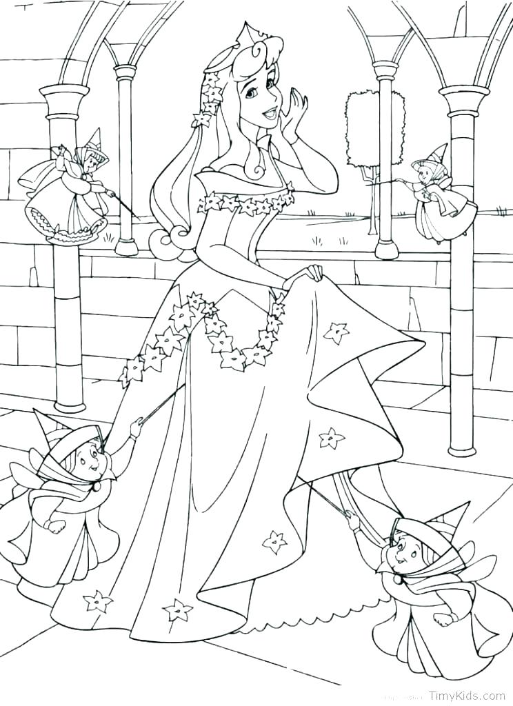 744x1024 Princess Aurora Coloring Page Coloring Pages Sleeping Beauty