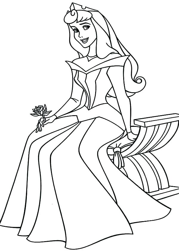 600x841 Princess Aurora Sleeping Beauty Coloring Pages Printable Coloring