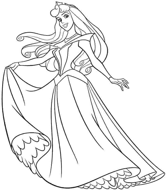 670x769 Aurora Coloring Page 7 Pics Of Aurora Coloring Pages Printable