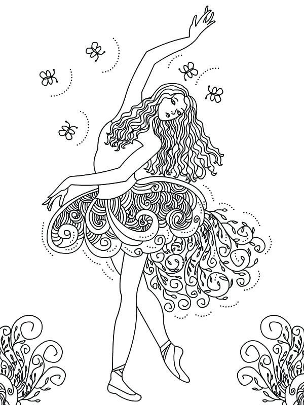 600x799 Barbie Ballerina Coloring Pages Beautiful Ballerina Girl Coloring