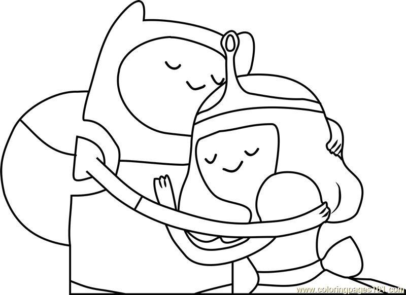 Finn And Princess Bubblegum Coloring Page 800x582 Finn And Princess Bubblegum Coloring Page