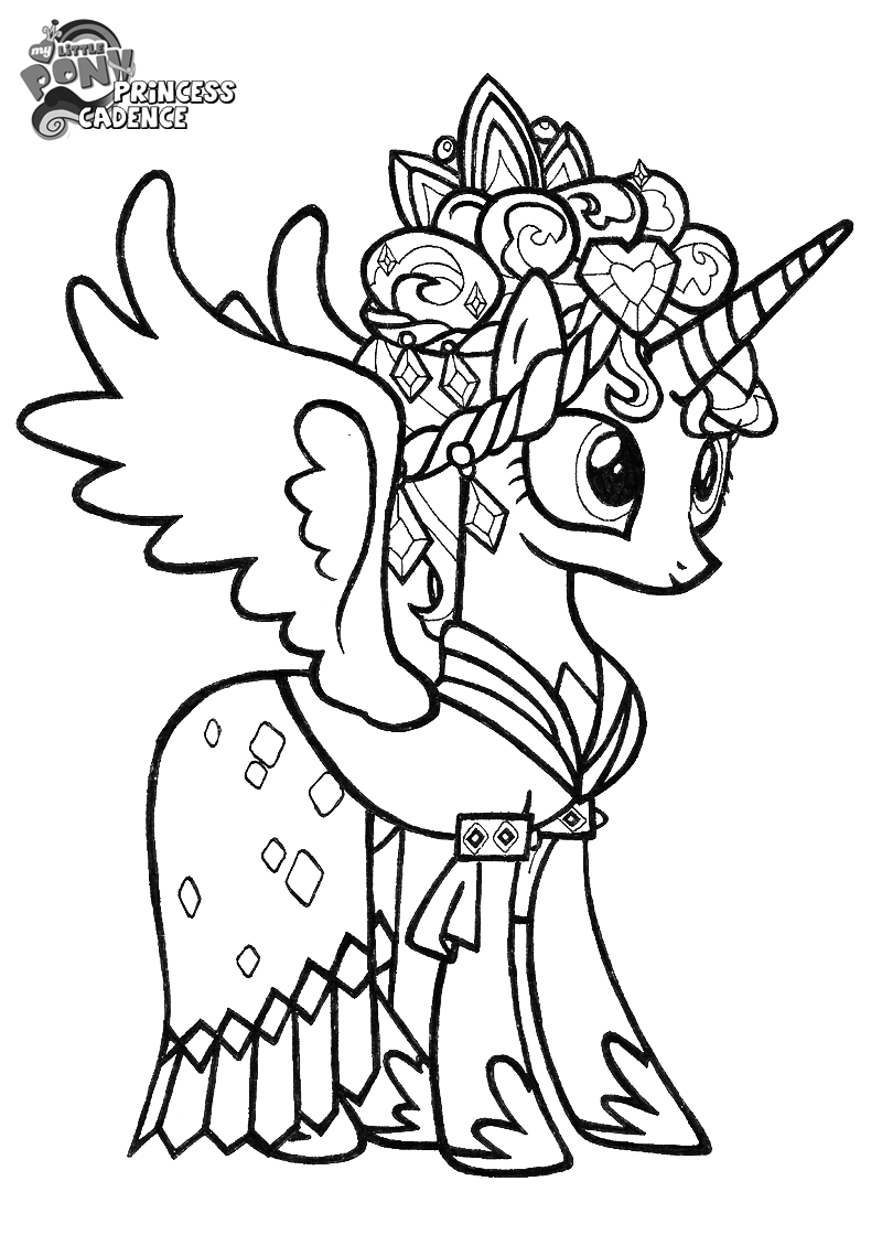 800x1120 My Little Pony Princess Cadence Coloring Page