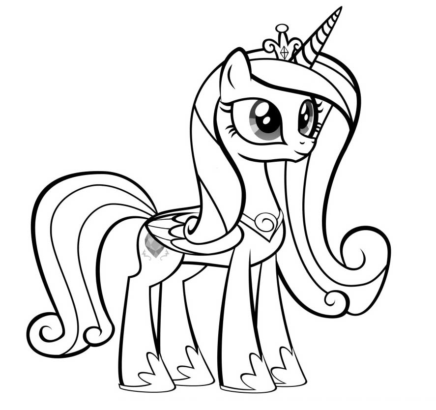 887x834 My Little Pony Princess Cadence Coloring Pages My Little Pony