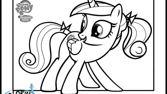 585x329 Princess Cadence Coloring Pages My Little Pony Free