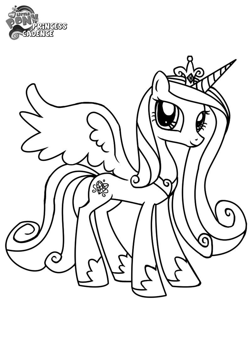 800x1120 Little Pony Coloring Pages Princess Cadence