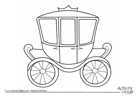 460x323 Carriage Colouring Page 2
