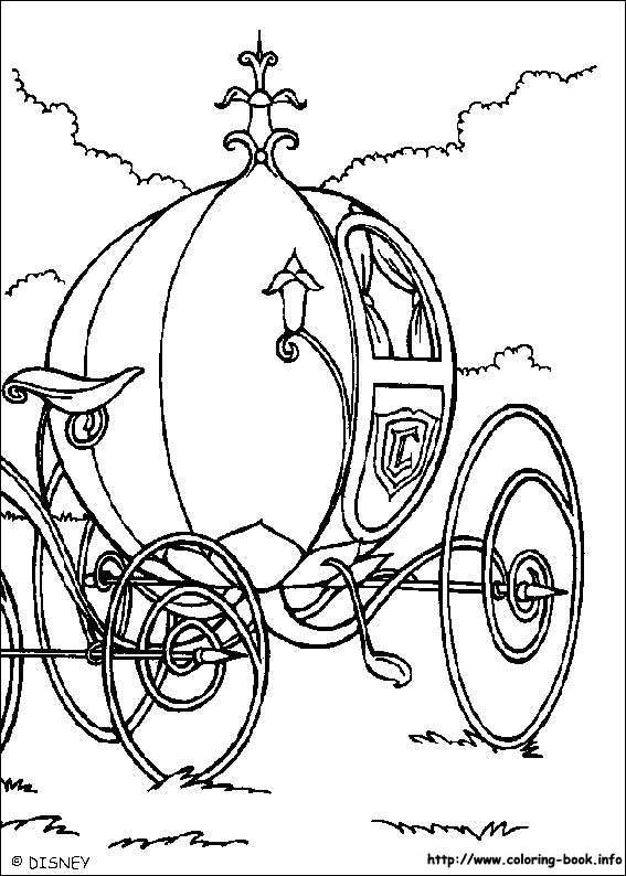 567x794 Pumpkin Carriage Coloring Page For Silhouette, Printable