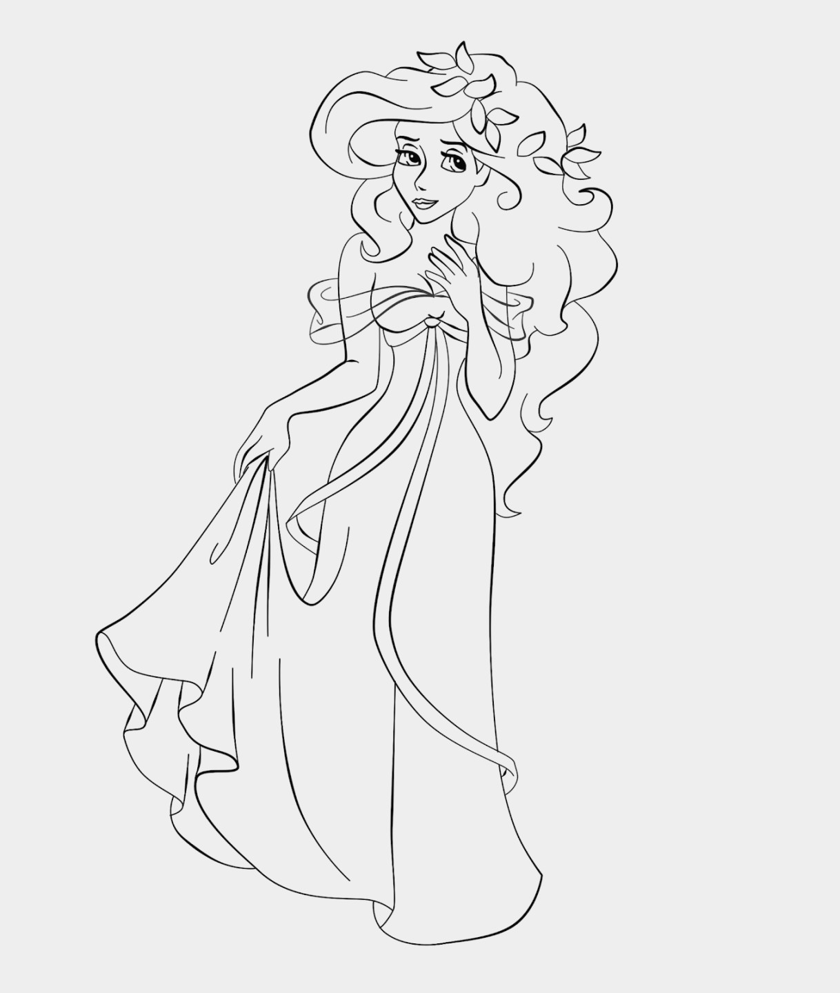 Awesome Disney Princesses Cartoon Coloring Pages 1218x1440 Awesome Disney Princesses Cartoon Coloring Pages
