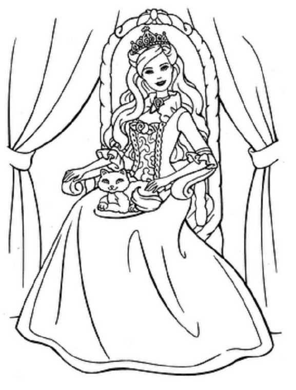 Princess Coloring Pages 577x760 Princess Coloring Pages