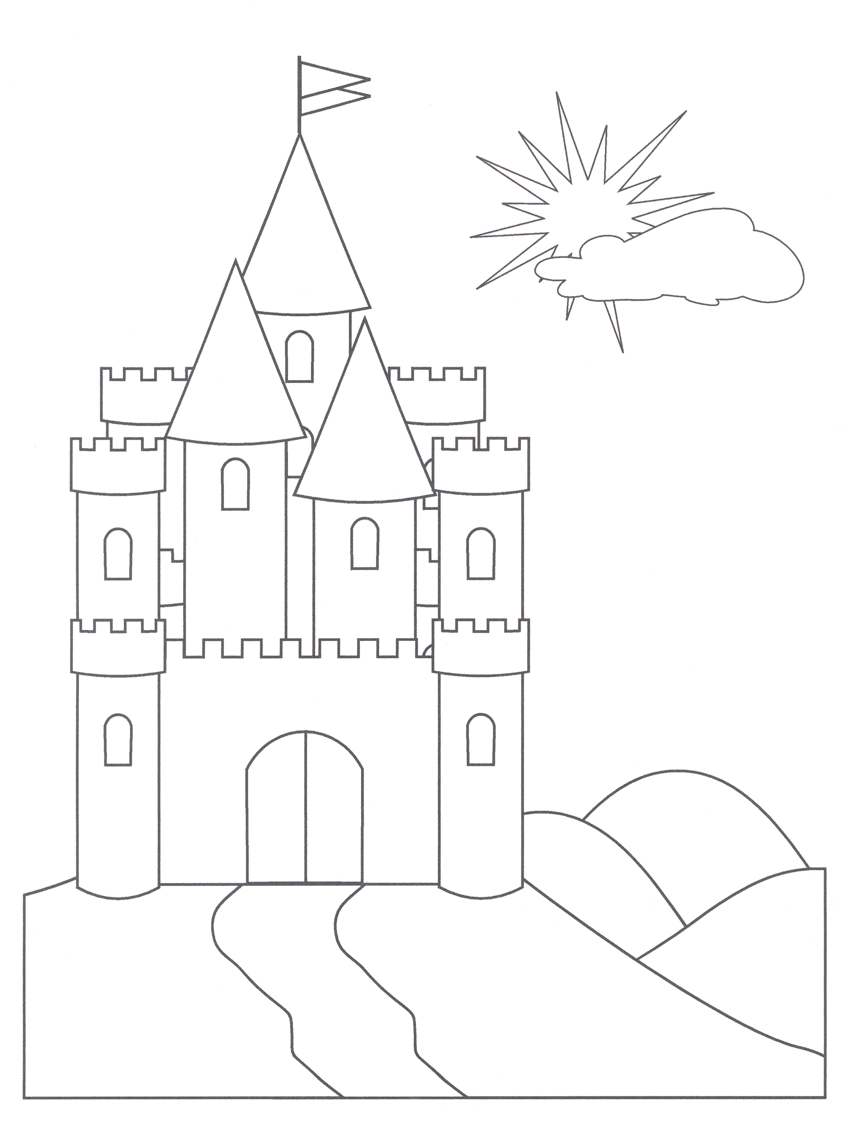 Princess Castle Coloring Pages