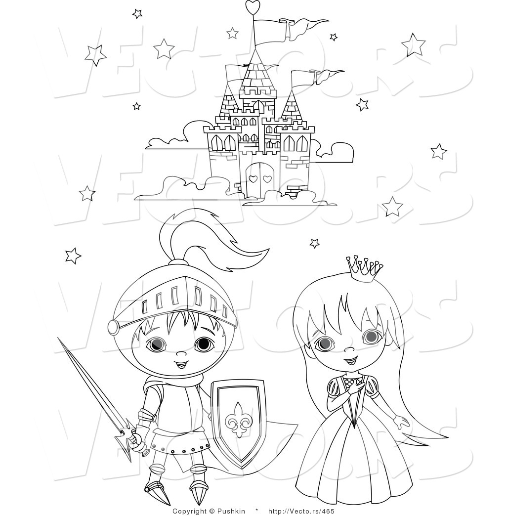Interesting Castle Coloring Pages Vector Of A Knight And Princess 1024x1044 Interesting Castle Coloring Pages Vector Of A Knight And Princess