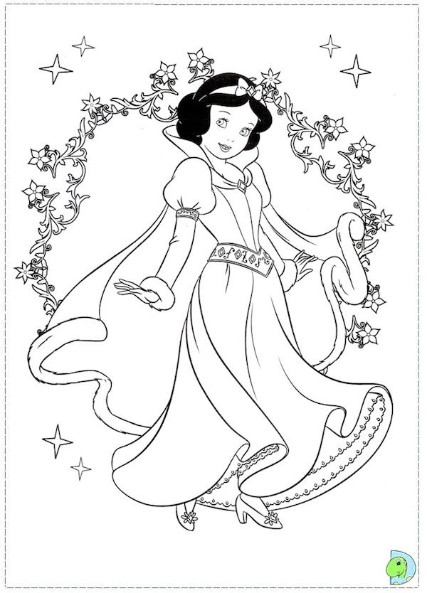 Princess Christmas Coloring Pages