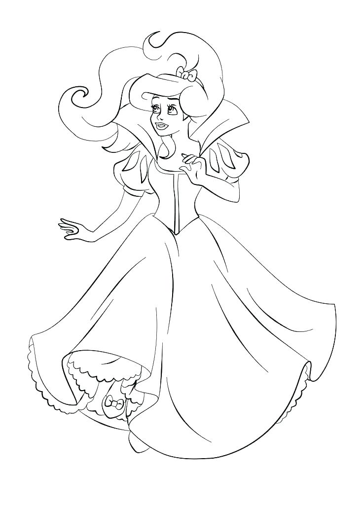 736x1026 Coloring Page Free Printable Princess Cinderella Coloring Pages